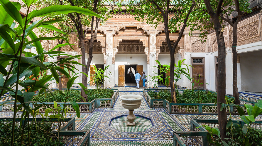 Guided e-bike tour near Koutoubia Mosque in Marrakech